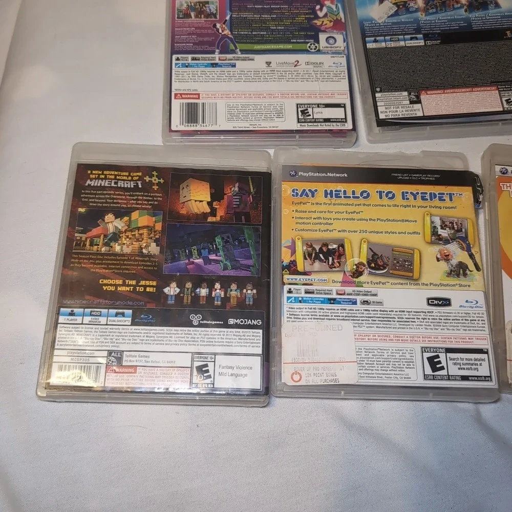 Just Dance 3, Lego Dimensions, Minecraft Season Pass, Eyepet, Band Hero Ps3 Kids